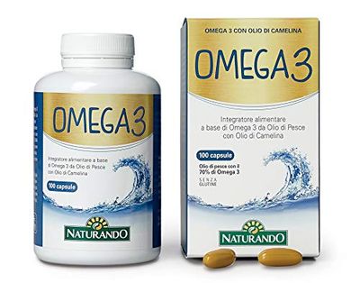 Naturando - Omega 3 100 Cápsulas - Complemento Alimenticio Para La Función Cardiaca, Cerebral Y Visual