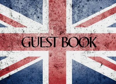 Guest Book: British Union Jack Visitor Sign In Register With Date, Name, Email and Message Columns In A Compact and Small Great Britain Themed Soft ... Any Home, Vacation Home or Bed and Breakfast