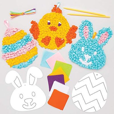 Baker Ross Carte Veline di Pasqua - Confezione da 5, Forniture Artigianali per Bambini (AT518)