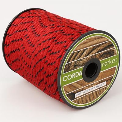 CORDAMARKET 8 mm drize-rep, vuxna unisex, röd, 50 meter