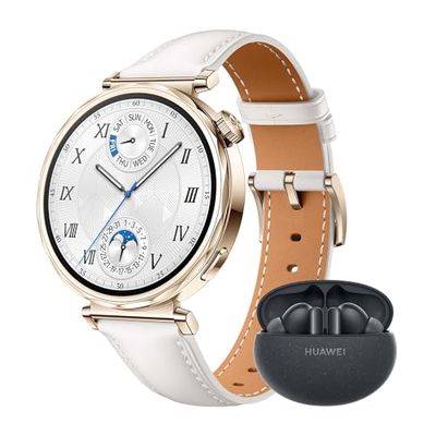 HUAWEI WATCH GT 5 41mm Smartwatch + FreeBuds 5i Nero,Design elegante, Nuova modalità corsa e ciclismo, Monitoraggio della salute, 7 giorni1 di durata della batteria, iOS e Android, Bianco