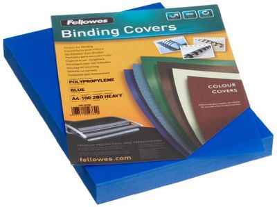 Fellowes 5476901 – Copertine per Rilegatura in polipropilene, A4, blu