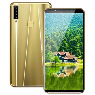 DUYER Smartphones, TeléFono MóVil 6.1 "Sistema Android Os 8.1 Desbloqueo De Huellas Digitales 1G + 16G Reconocimiento Facial A9 Gold