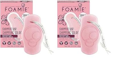 Foamie Shampoo solido con olio di ibisco per capelli secchi e rafforza e nutre quelli danneggiati 100% vegano e senza plastica che 80 g (Confezione da 2)