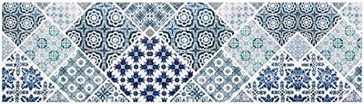 Doge Milano Chemin de cuisine, 100% Made in Italy, Tapis antitache avec impression numérique, Tapis antidérapant et lavable, Modèle Currito, cm 180x52