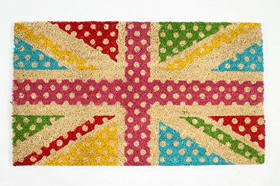 Decorative Coir Entrance Door Mat Multicolered flag 70 cm x 40 cm