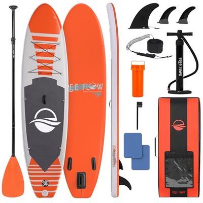 SereneLife Opblaasbaar Stand-Up Paddleboard - Antislip SUP Paddle Board met Peddel, Pomp, Leash en Accessoires - voor Volwassenen en Jeugd