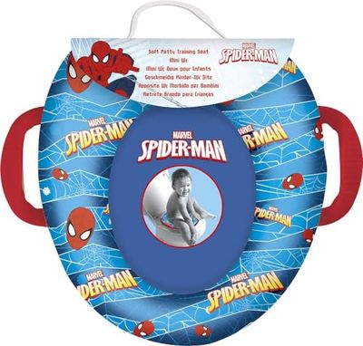 Marvel Spiderman toiletverkleiner voor kinderen, van BPA-vrij plastic, met twee handgrepen, wasbaar en herbruikbaar
