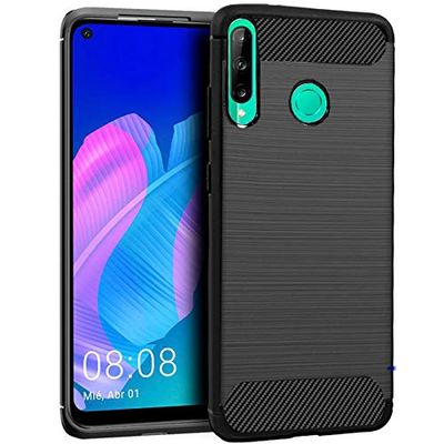 Cool beschermhoes voor Huawei P40 Lite E Carbon zwart