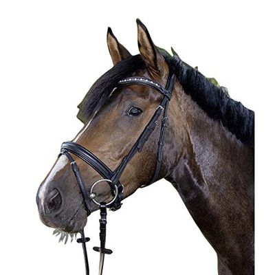 HKM Trense – Ariana – med gelstoppning, svart, helblod