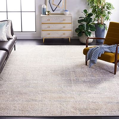 Safavieh Tapis Contemporain pour Salon, Salle à Manger, Chambre à Coucher - Adirondack Collection, Tapis à Poil Court, Beige et Ardoise, 244 x 305 cm