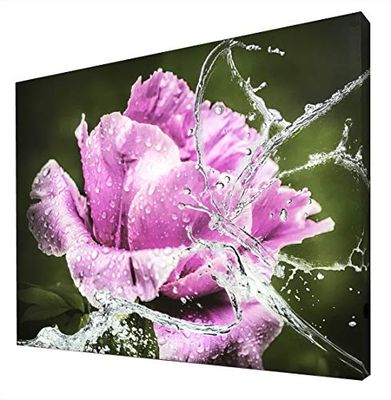 Ccretro-Lit roze kinderverlichte decoratieve afbeelding, methacrylaat, meerkleurig, 60 x 80 cm