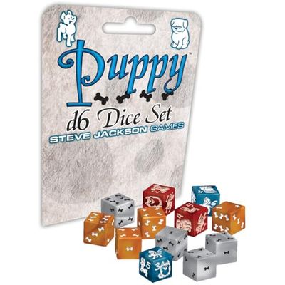 Puppy D6 Dice Set | Custom Dice, Perfect for Use with Steve Jackson Games, DND, RPGs, Tabletop Games, and Role-Playing Adventures