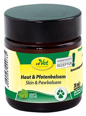 cdVet Covets Peau et Paw Baume 30 ML - Chien - Produit de Soin, Peau hypersensible + sèche + squameuse - Protection Contre Les influences environnementales, Protection des Pattes, santé