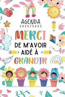 Cadeau maitresse d'école fin d'année: Agenda Semainier Original Personnalisé , Jolie Couverture