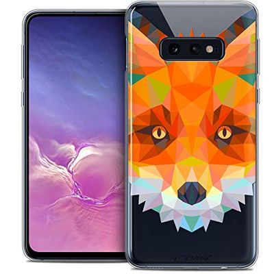 Caseink fodral för Samsung Galaxy S10e (5.8) fodral [kristallgel HD polygon serie djur - mjuk - ultratunn - tryckt i Frankrike] räv