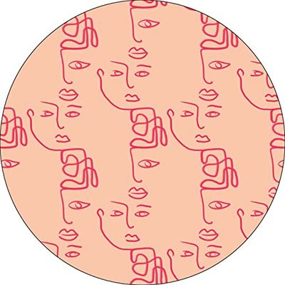 Bonateks, Ronde digitaal bedrukte muismat, antislip onderkant, voor kantoor en thuis, diameter: 22 cm