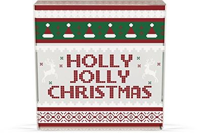 Angel Star Holly Jolly Christmas Glass Decor Plaque, 3", 11326