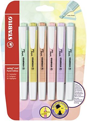 Highlighter - STABILO swing cool Pastel 6 Assorted Colours
