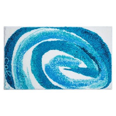Grund Tapis de Bain Design COLANI, Ultra Doux et Absorbant, Antidérapant, 5 Ans de Garantie, Colani 42, Petit Tapis 50x60 cm, Turquoise