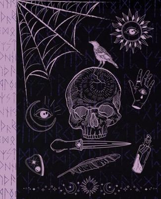 Black and Pink Gothic style Journal: Witchy, Vampy, Halloween, Skull, Dark Academia, Spooky, Gift, Lined Notebook ,110 Pages, 7.5" x 9.25"