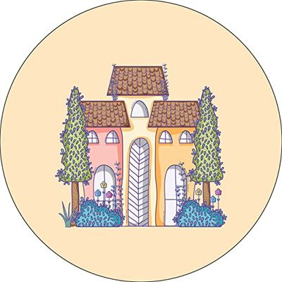 Bonateks, Ronde digitaal bedrukte muismat, antislip onderkant, voor kantoor en thuis, diameter: 22 cm