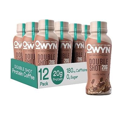 Owyn Doubleshot Protein Coffee Shake Vanilla Latte 12 Pack