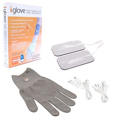 TensCare iGlove Gant pour Soulager de Douleur dans Main en Tissu Conducteur Taille L