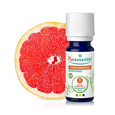 Puressentiel - Olio Essenziale di Pompelmo - 100% Puro e Naturale - OEBBD (Olio Essenziale Botanicamente e Biochimicamente Definito) - Da Agricoltura Biologica - Vegan e Cruelty Free - 10 ml