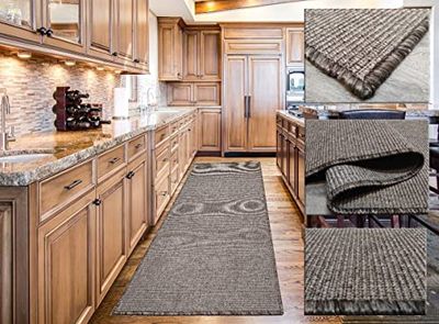 Tapis Couloir extérieur - Tapis Lisse - Tapis de terrasse - Tapis de Cuisine - Tapis Long Couloir - Tapis de Salon - Tapis d'entrée - Tapis 60 x 200 cm