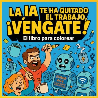 La IA te ha quitado el trabajo, ¡Véngate!: Libro para colorear para adultos con humor negro, sarcasmo y venganza anti-robots.