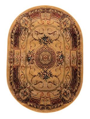 Theko Tapis Oriental Classique avec Effet Vintage | Très Robuste et résistant | Couleur : Beige | 120 x 180 cm Les Tapis de la Marque Gabiro