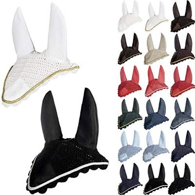 HKM Fliegenhaube-3387 Cloche Anti-Mouches Marron Clair/doré