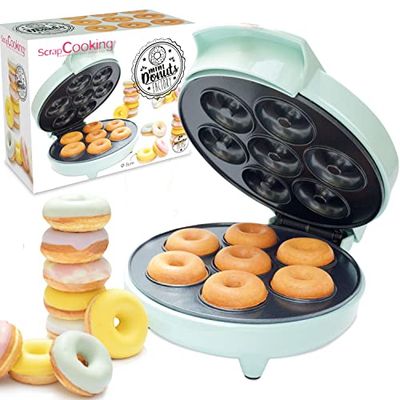 ScrapCooking - Mini Donuts Factory - Kleine donuts & donuts machine - met verwarmingsplaat met antiaanbaklaag - cadeau-idee voor bakken keuken - met recept - watergroen - 3887