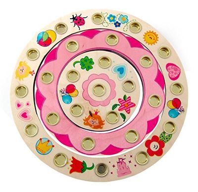 Hess Holzspielzeug 15629 - verjaardagsring prinses van hout voor 26 kaarsen, ca. 22 cm