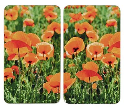 Maximex 2521434500 Hob Covers Universal Set of 2 Poppy Field