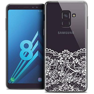 Caseink fodral för Samsung Galaxy A8 (2018) A530 (5.6) fodral [Crystal Gel HD vårkollektion design låg spets - mjuk - ultratunn - tryckt i Frankrike]