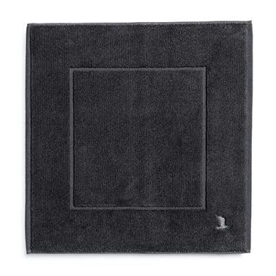 möve Superwuschel Tapis de Bain, Coton, Dark Grey, 60 x 60 cm