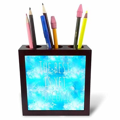 3DROSE la migliore deve ancora venire citazione acquerello – tile Pen Holder, 12,7 cm (PH 268334 _ 1)