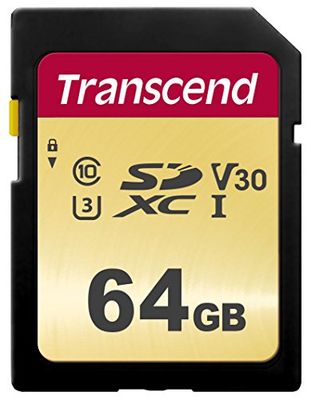 Transcend TS64GSDC500S-E 64GB | SDHC I, C10, U3, V30-95/65 MB/s
