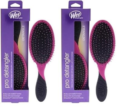 Wet Brush Pro Detangler Hair Brush Pink, Pack of 2