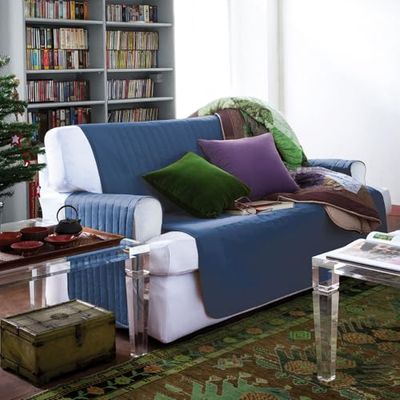 Caleffi - Housse Canapé - Housse Fauteuil – Protege Canape élastique et Ajustable, Doux et Résistant - Housse Canape en Coton, Polyester et Elasthanne - Lavable en Machine, Ne Se Repasse Pas