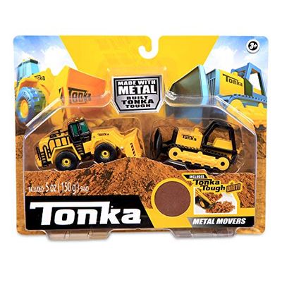 Tonka Metal Movers Combo Pack Mighty Dump & Front End Loader, Dumper Truck Toy for Children, Kids Construction Toys for Boys and Girls, Vehicle Toys for Creative Play, Toy Trucks for Children Aged 3 +