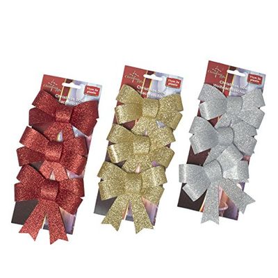 Christmas Gifts 15078 – Juego de 3 Lazos de Regalo, Multicolor