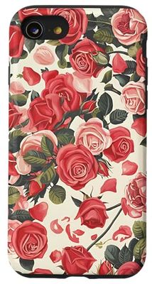 Pink rose pattern, pink rose blossom Case for iPhone SE (2020) / 7 / 8