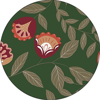 Bonateks, Round Digital Printed Mouse Pad, Non-Slip Base, for Office and Home, Diameter:22cm