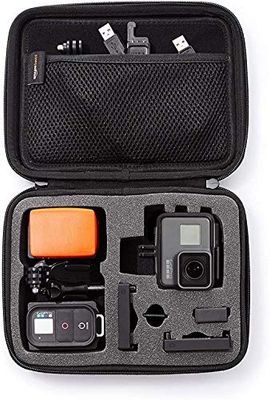 Amazon Basics - Custodia piccola per GoPro e Action Cameras, 16,5 x 12,7 x 6,4 cm, Solido - Nero