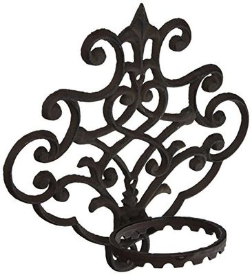 Esschert Design Porte Pot de Fleurs Mural Rond 29 x 17 x 31 cm