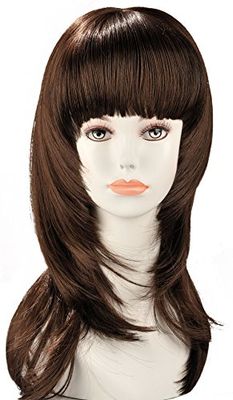 World Wigs Perruque Châtain Carré Très Long Plongeant