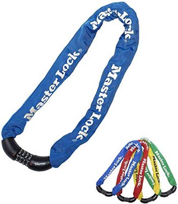 Master Lock Candado Bicicleta con Cadena, Combinación, 90 cm Cadena, Color al Azar, 8392EURDPROCOL
